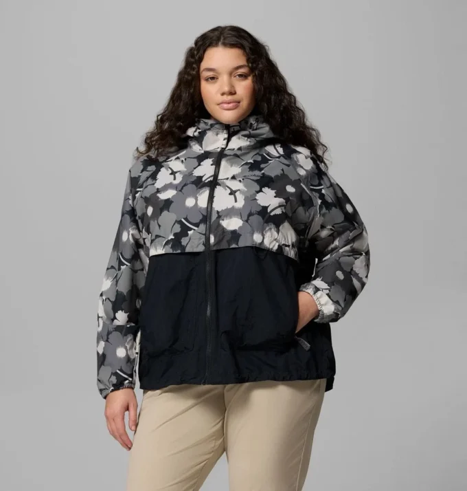 Damen-Windjacke Spire Valley™ mit Print – Übergrößen Damen-Windjacke Spire Valley™ mit Print – Übergrößen