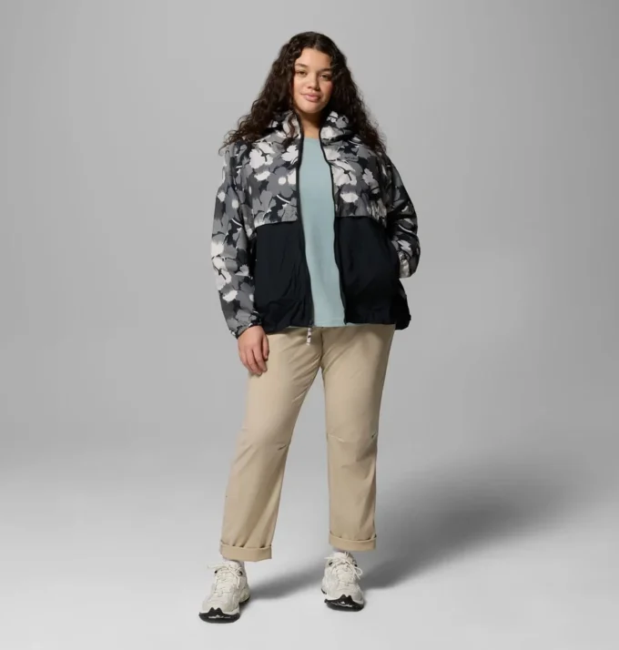 Damen-Windjacke Spire Valley™ mit Print – Übergrößen Damen-Windjacke Spire Valley™ mit Print – Übergrößen