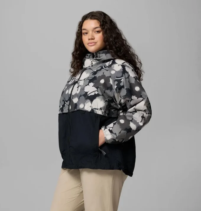 Damen-Windjacke Spire Valley™ mit Print – Übergrößen Damen-Windjacke Spire Valley™ mit Print – Übergrößen