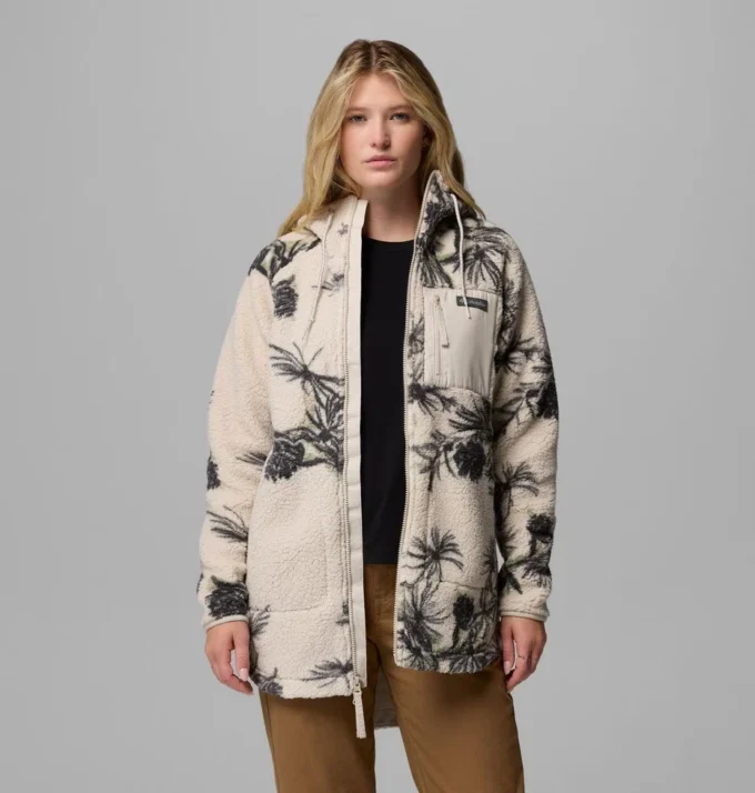 Damen Winter Warmth™ Hoodie mit durchgehendem Reißverschluss und Print