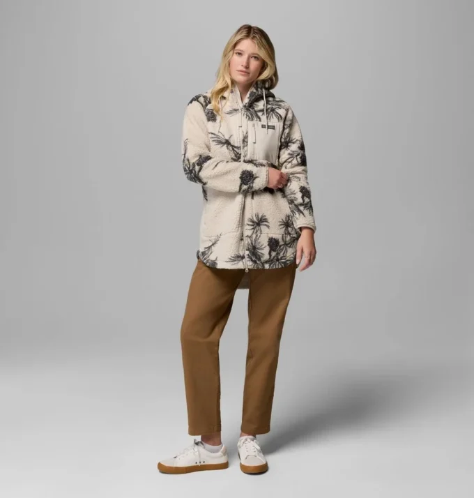 Damen Winter Warmth™ Hoodie mit durchgehendem Reißverschluss und Print