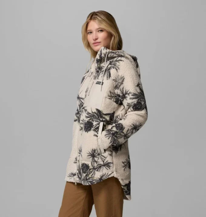 Damen Winter Warmth™ Hoodie mit durchgehendem Reißverschluss und Print