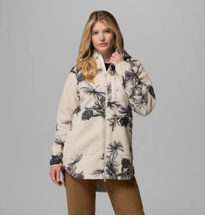 Damen Winter Warmth™ Hoodie mit durchgehendem Reißverschluss und Print