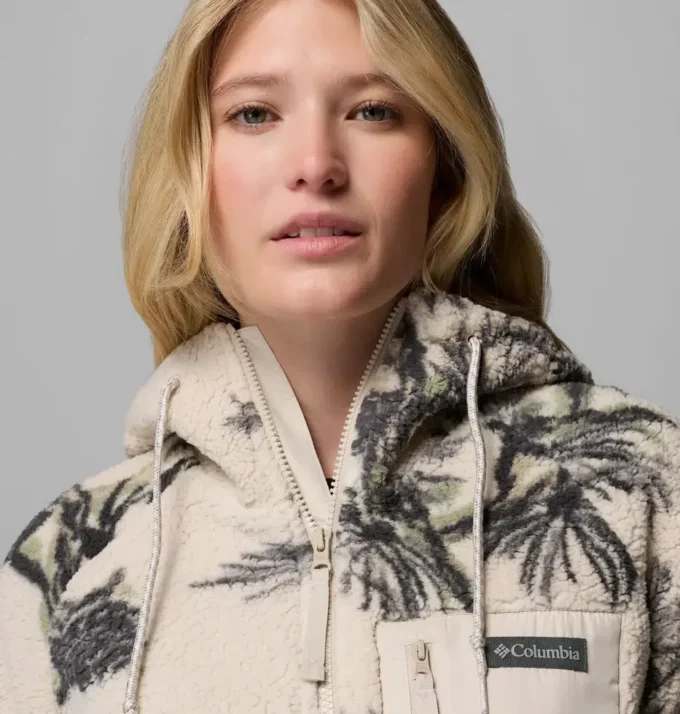 Damen Winter Warmth™ Hoodie mit durchgehendem Reißverschluss und Print