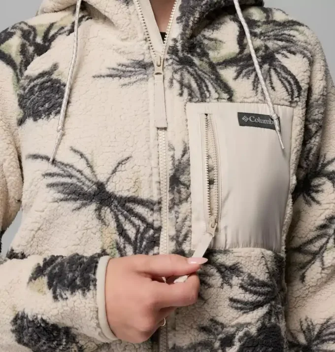 Damen Winter Warmth™ Hoodie mit durchgehendem Reißverschluss und Print