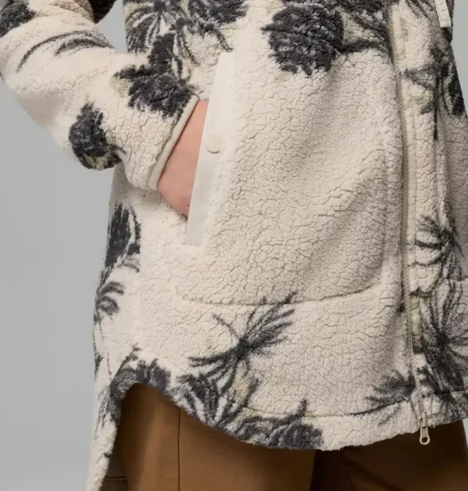 Damen Winter Warmth™ Hoodie mit durchgehendem Reißverschluss und Print