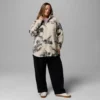 Damen Winter Warmth™ Hoodie mit durchgehendem Reißverschluss und Print – Übergröße