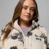 Damen Winter Warmth™ Hoodie mit durchgehendem Reißverschluss und Print – Übergröße