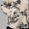 Damen Winter Warmth™ Hoodie mit durchgehendem Reißverschluss und Print – Übergröße