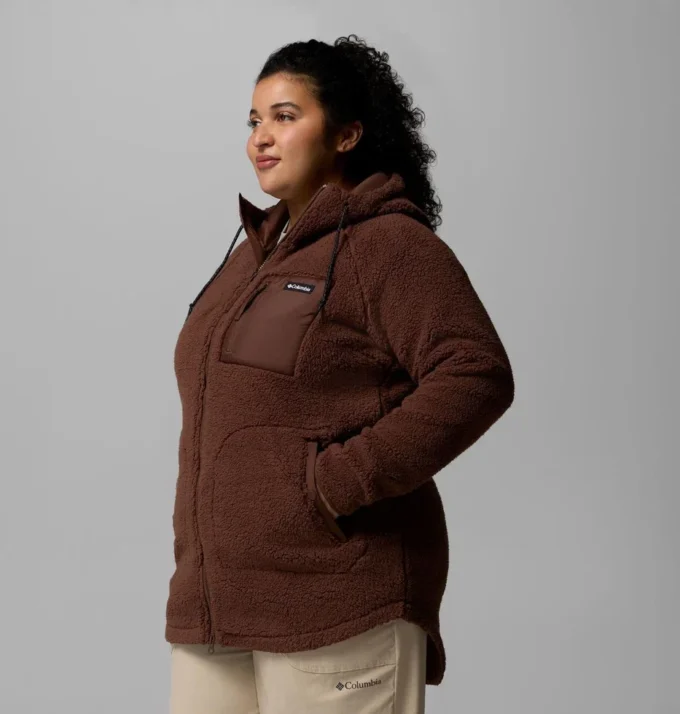 Damen Winter Warmth™ Kapuzenjacke mit durchgehendem Reißverschluss – Übergrößen