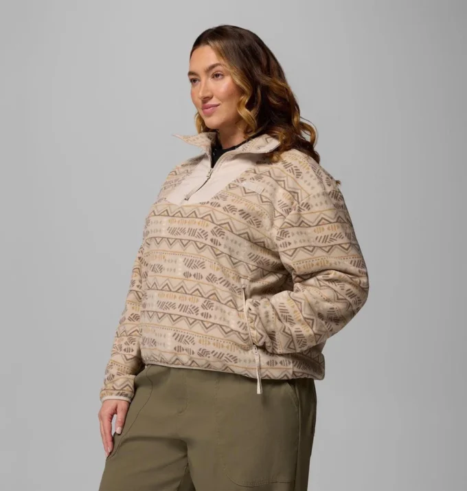 Damenjacke Sequoia Grove™ mit Print und halbem Reißverschluss – Übergrößen