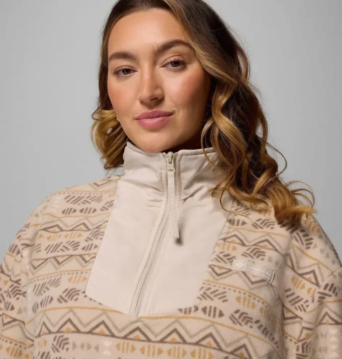 Damenjacke Sequoia Grove™ mit Print und halbem Reißverschluss – Übergrößen