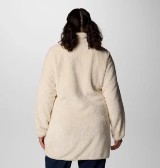 Fire Side™ Lange Fleecejacke mit durchgehendem Reißverschluss für Damen – Übergrößen