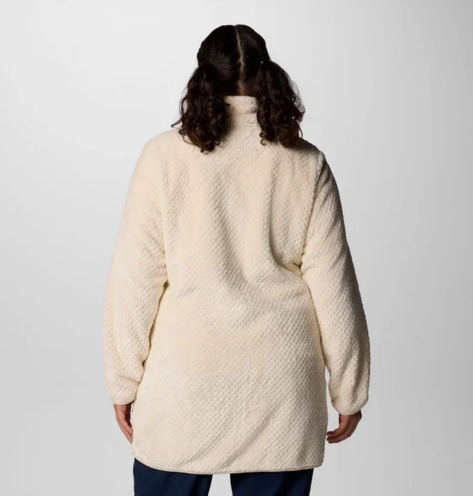 Fire Side™ Lange Fleecejacke mit durchgehendem Reißverschluss für Damen – Übergrößen
