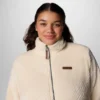 Fire Side™ Lange Fleecejacke mit durchgehendem Reißverschluss für Damen – Übergrößen