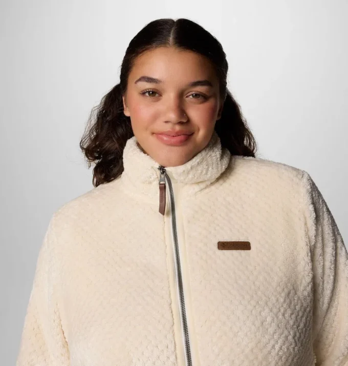 Fire Side™ Lange Fleecejacke mit durchgehendem Reißverschluss für Damen – Übergrößen