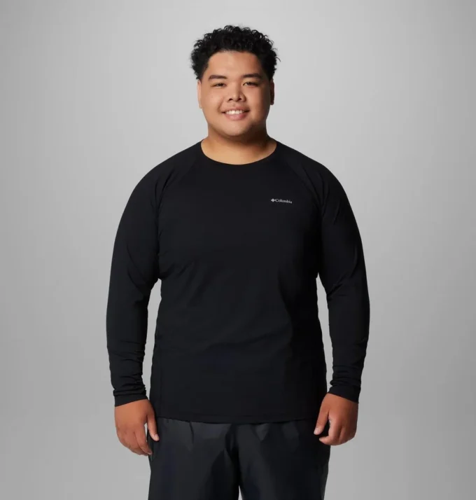Herren-Baselayer-Shirt mit Rundhalsausschnitt und mittlerer Stärke – groß