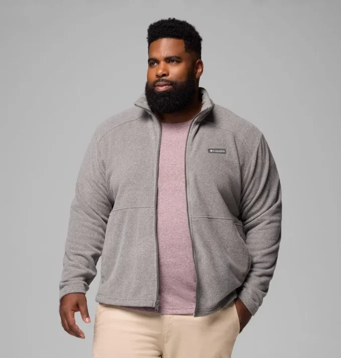 Herren Castle Dale™ Fleecejacke mit durchgehendem Reißverschluss – Big