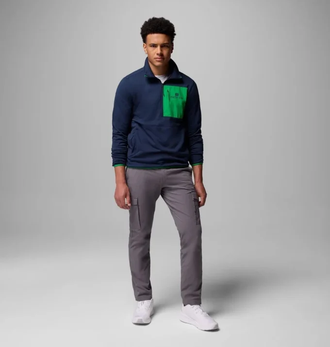 Herren-College-Jacke Columbia Hike™ mit halbem Reißverschluss – Notre Dame
