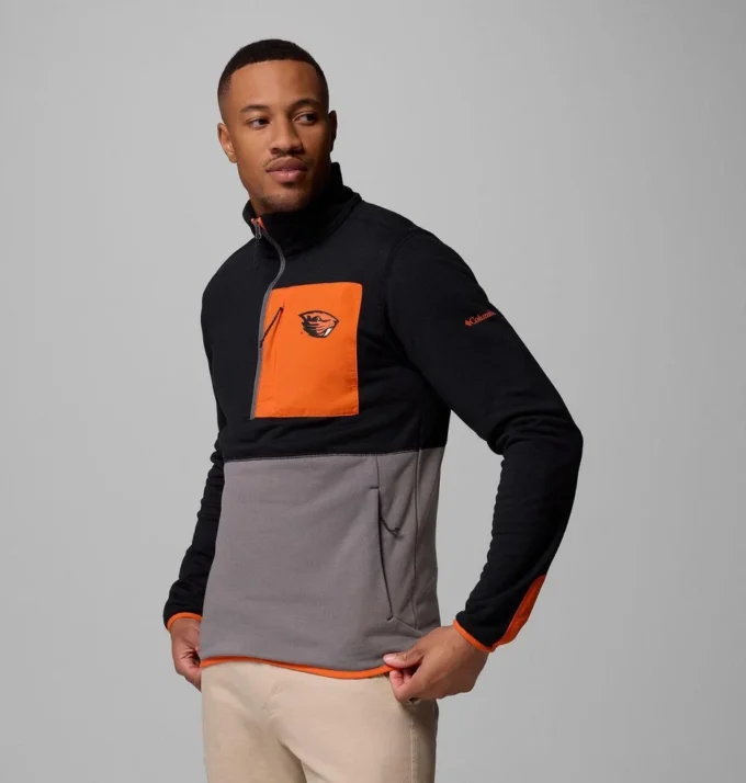Herren-College-Jacke Columbia Hike™ mit halbem Reißverschluss – Oregon State