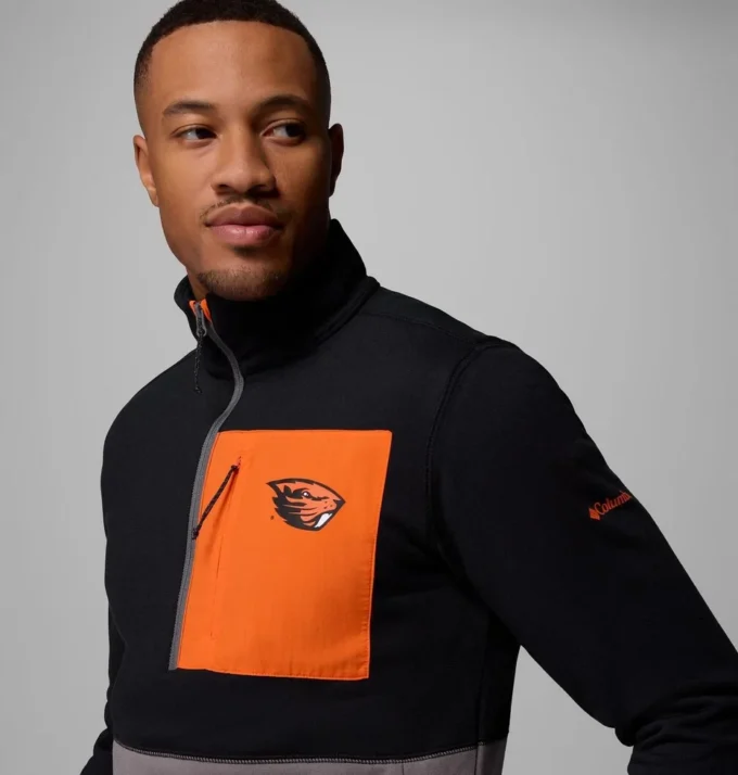 Herren-College-Jacke Columbia Hike™ mit halbem Reißverschluss – Oregon State