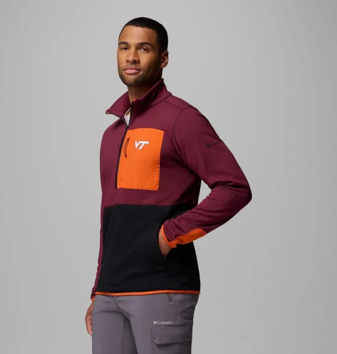 Herren-College-Jacke Columbia Hike™ mit halbem Reißverschluss – Virginia Tech