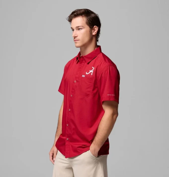 Herren-Collegehemd PFG Slack Tide™ Camp Shirt – Alabama