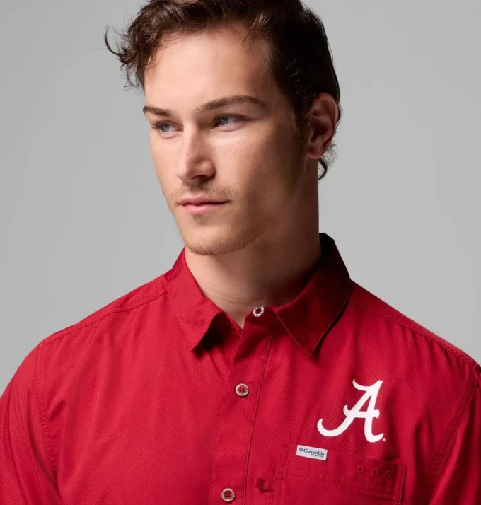 Herren-Collegehemd PFG Slack Tide™ Camp Shirt – Alabama