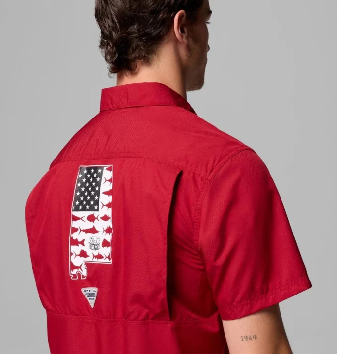 Herren-Collegehemd PFG Slack Tide™ Camp Shirt – Alabama