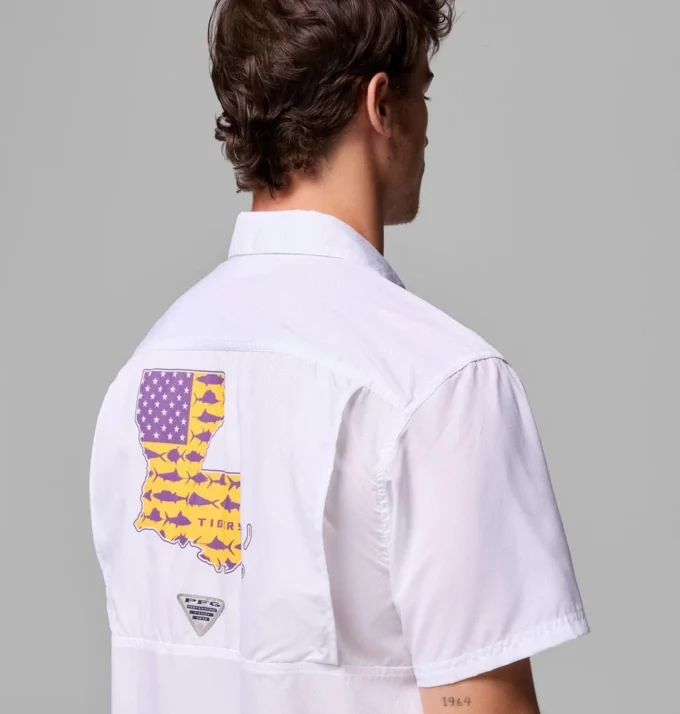 Herren-Collegehemd PFG Slack Tide™ Camp Shirt – LSU