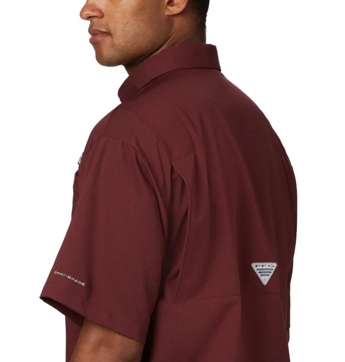 Herren-Collegehemd PFG Tamiami™ mit kurzen Ärmeln – groß – Texas A&M