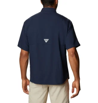 Herren-Collegehemd PFG Tamiami™ mit kurzen Ärmeln – groß – West Virginia