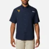 Herren-Collegehemd PFG Tamiami™ mit kurzen Ärmeln – West Virginia Herren-Collegehemd PFG Tamiami™ mit kurzen Ärmeln – West Virginia