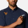 Herren-Collegehemd PFG Tamiami™ mit kurzen Ärmeln – West Virginia Herren-Collegehemd PFG Tamiami™ mit kurzen Ärmeln – West Virginia