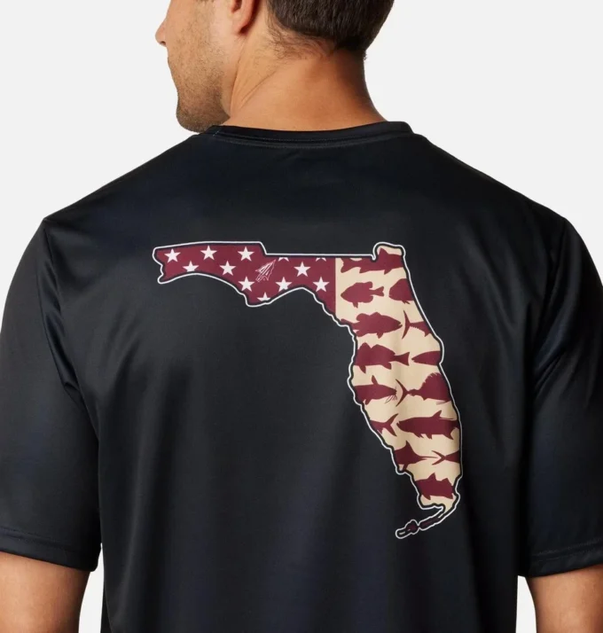 Herren-Collegehemd PFG Terminal Tackle™ mit kurzen Ärmeln – Florida State
