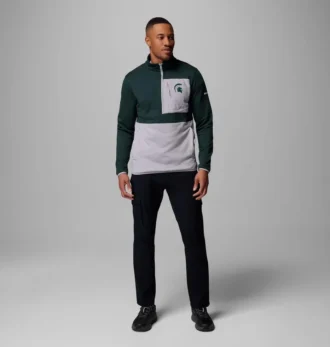 Herren-Collegejacke Columbia Hike™ mit halbem Reißverschluss – Michigan State