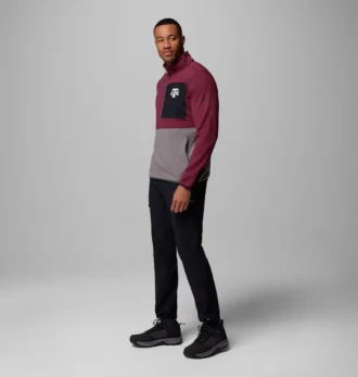 Herren-Collegejacke Columbia Hike™ mit halbem Reißverschluss – Texas A&M