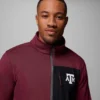 Herren-Collegejacke Columbia Hike™ mit halbem Reißverschluss – Texas A&M
