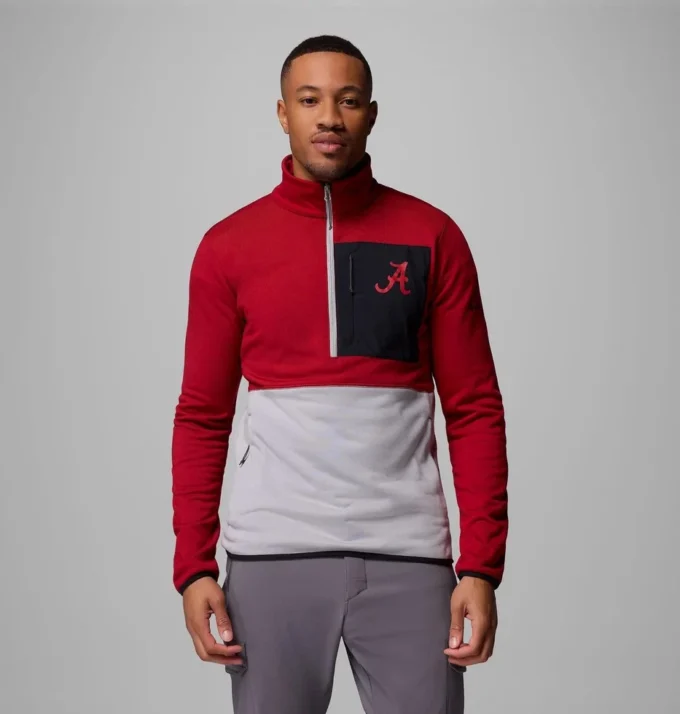 Herren Collegiate Columbia Hike™ Half Zip Jacke – Alabama