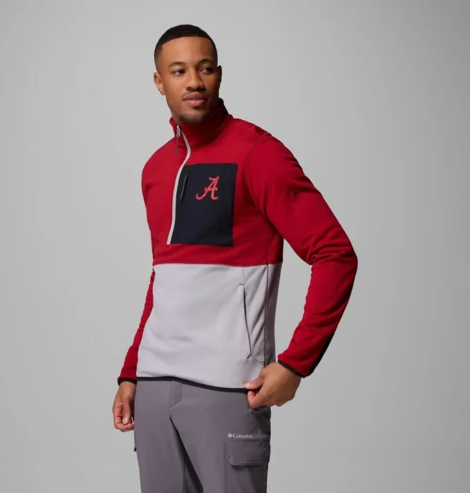 Herren Collegiate Columbia Hike™ Half Zip Jacke – Alabama