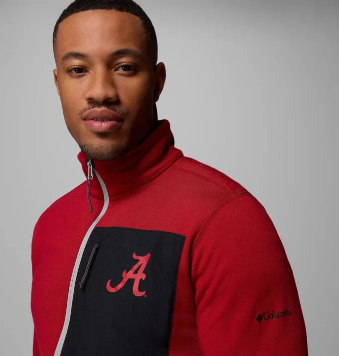 Herren Collegiate Columbia Hike™ Half Zip Jacke – Alabama
