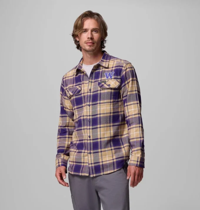 Herren Collegiate Flare Gun™ Flanellhemd mit langen Ärmeln – Washington