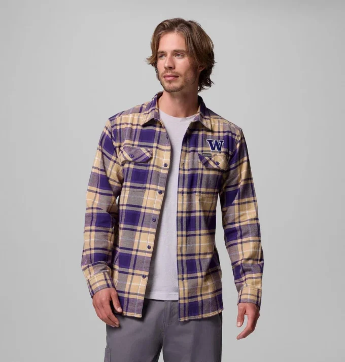 Herren Collegiate Flare Gun™ Flanellhemd mit langen Ärmeln – Washington