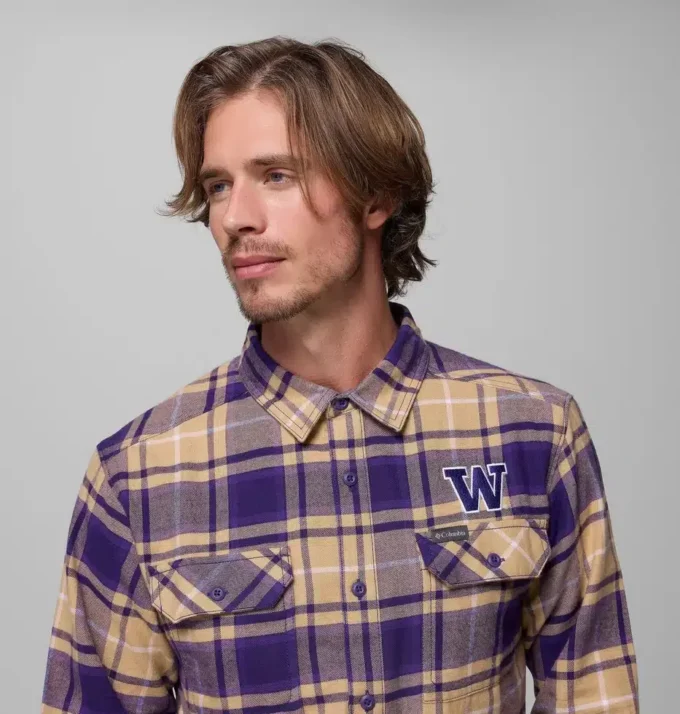 Herren Collegiate Flare Gun™ Flanellhemd mit langen Ärmeln – Washington