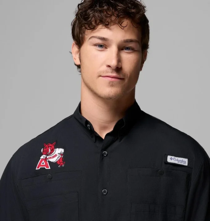 Herren Collegiate PFG Tamiami™ Kurzarmhemd – Arkansas