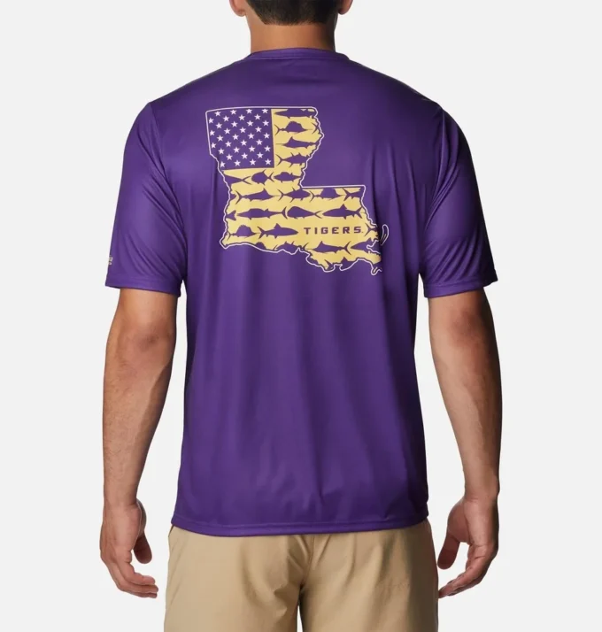 Herren Collegiate PFG Terminal Tackle™ Kurzarmhemd – LSU Herren Collegiate PFG Terminal Tackle™ Kurzarmhemd – LSU