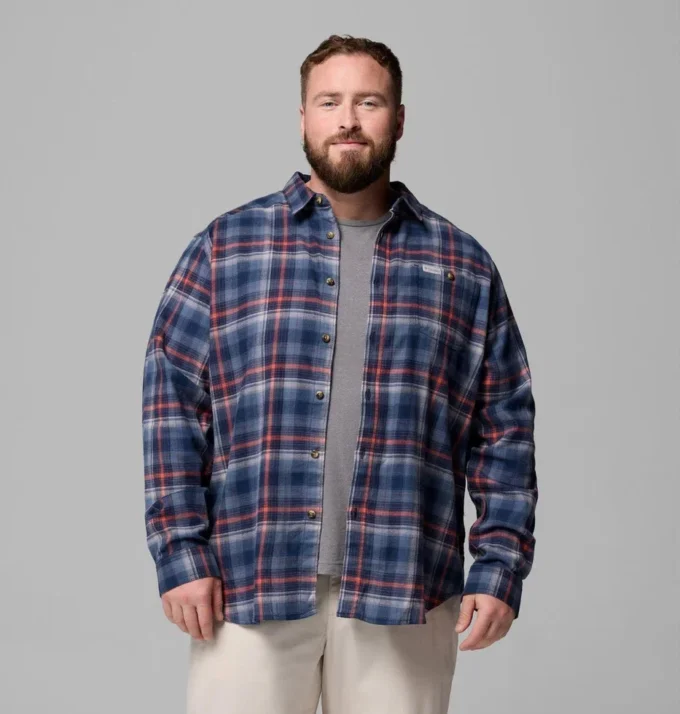 Herren Cornell Woods™ Flanellhemd mit langen Ärmeln – groß