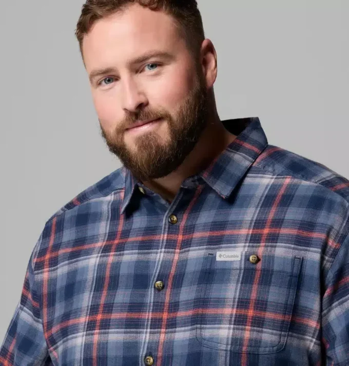 Herren Cornell Woods™ Flanellhemd mit langen Ärmeln – groß