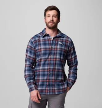 Herren Cornell Woods™ Flanellhemd mit langen Ärmeln – Tall