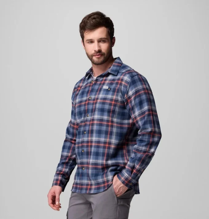 Herren Cornell Woods™ Flanellhemd mit langen Ärmeln – Tall